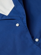 OFFICINE GÉNÉRALE - Eren Camp-Collar Organic Cotton-Poplin Shirt - Blue