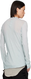 Rick Owens Blue Porterville Basic Long Sleeve T-Shirt