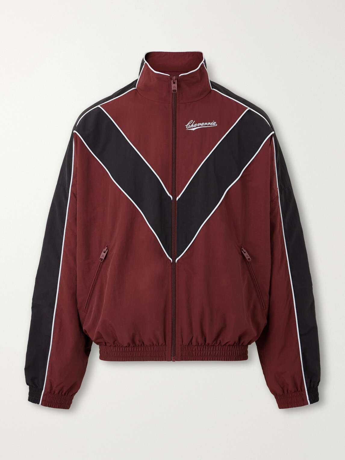 Willy Chavarria - Bad Body Cotton-Jersey Track Jacket - Burgundy