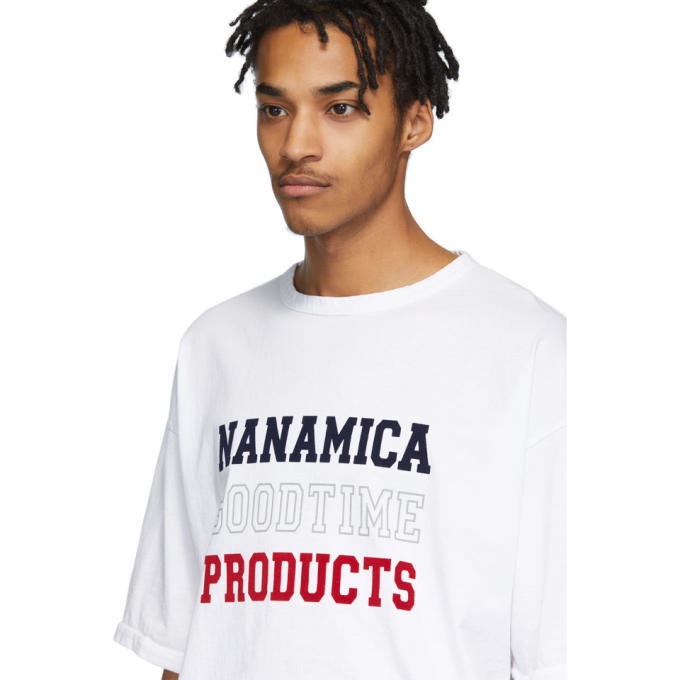Nanamica White Good Time T-Shirt Nanamica