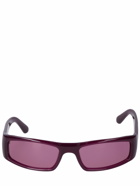 CHIMI Jet Plum Squared Acetate Sunglasses