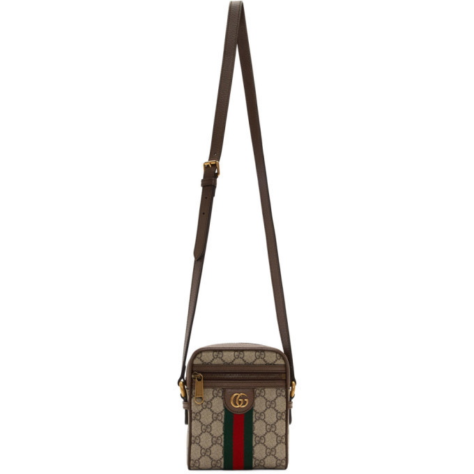 Photo: Gucci Beige GG Supreme Small Ophidia Messenger Bag