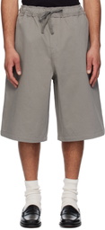 COOR Gray Raw Cut Easy Bermuda Shorts