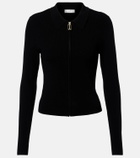 Victoria Beckham Mila ribbed-knit zip-up top