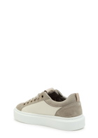 Cleens Ace Chevron-knit Suede Sneakers Taupe