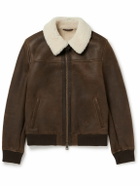Boglioli - Shearling Bomber Jacket - Brown