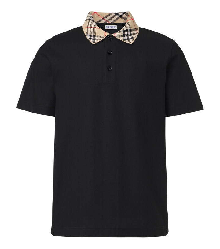 Photo: Burberry Burberry Check cotton piqué polo shirt
