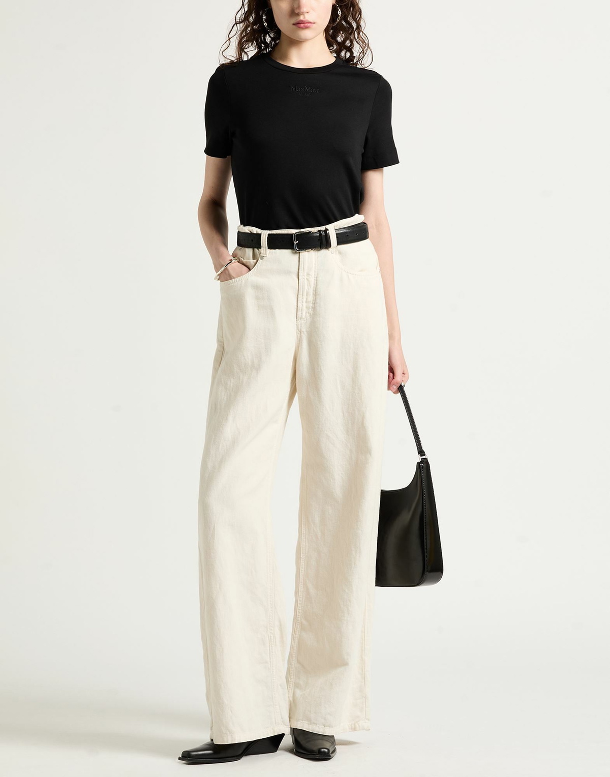 's Max Mara Womens T-shirt in Black