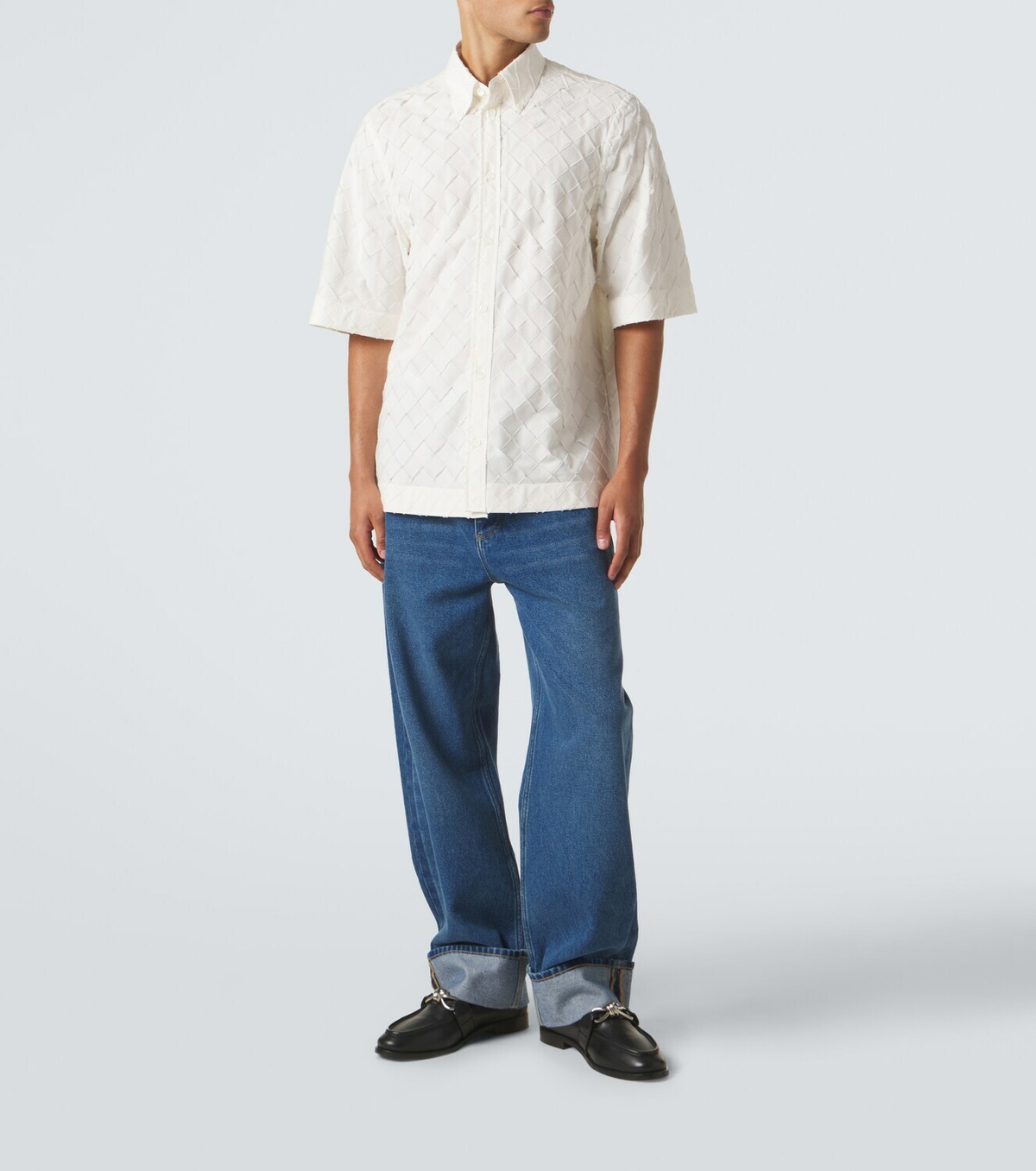 Bottega Veneta Intrecciato cotton poplin shirt