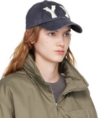 OPEN YY Navy 'YY' Heart Bone Ball Cap