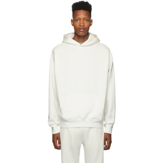 Photo: Essentials White Reflective Logo Pull-Over Hoodie