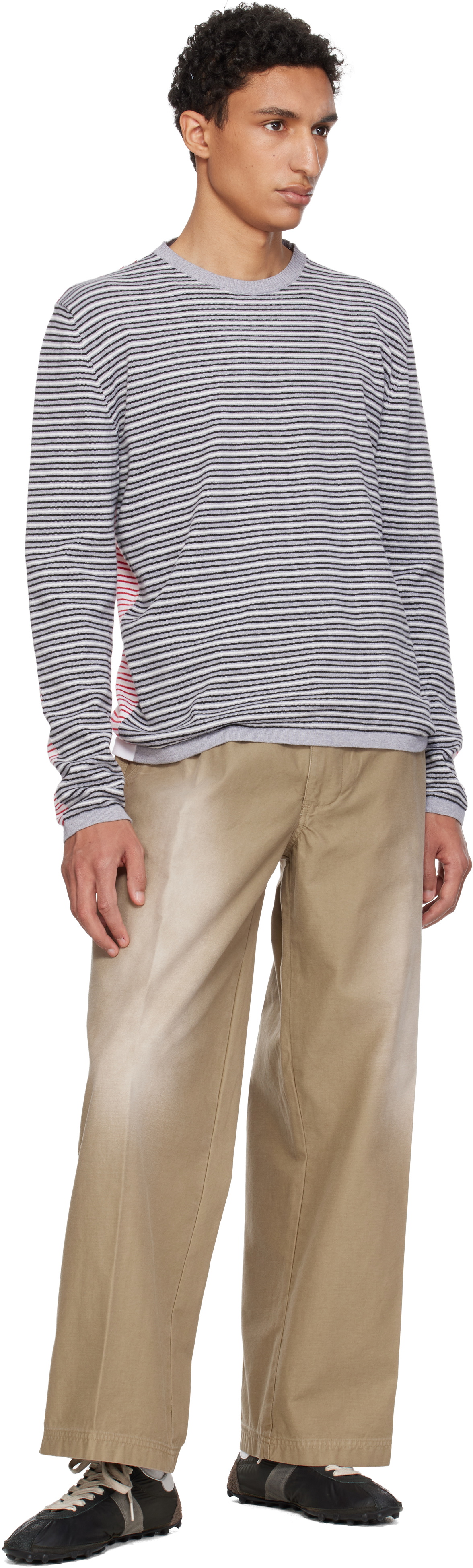 ERL Beige Chino Woven Trousers