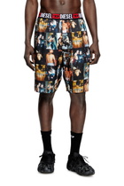 Diesel Bowling shirt with graphic prints - Shorts - Unisex - Black