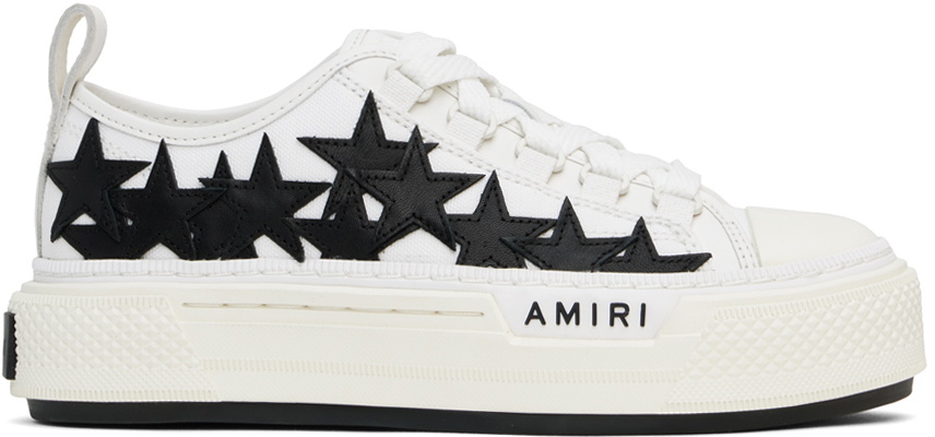 AMIRI White & Black Stars Court Low Sneakers Amiri