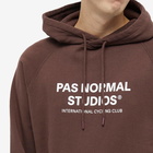 Pas Normal Studios Men's Off-Race Logo Hoody in Deep Brown