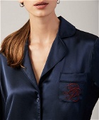 Brooks Brothers Women's Silk-Satin Pajama Set | Navy