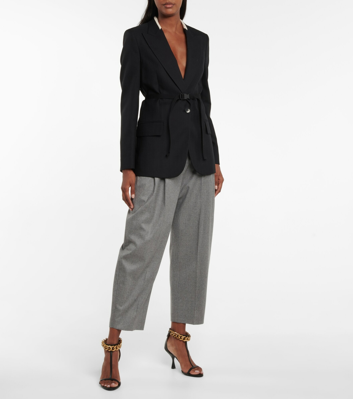 Stella McCartney - Belted wool-blend blazer Stella McCartney