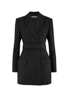 Alexander Wang Belted Wool Mini Blazer Dress Black