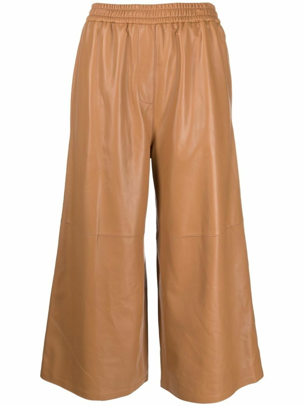Photo: LOEWE - Cropped Leather Trousers