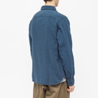 RRL Men's Farell Check Shirt in Blue/Sulphur Black