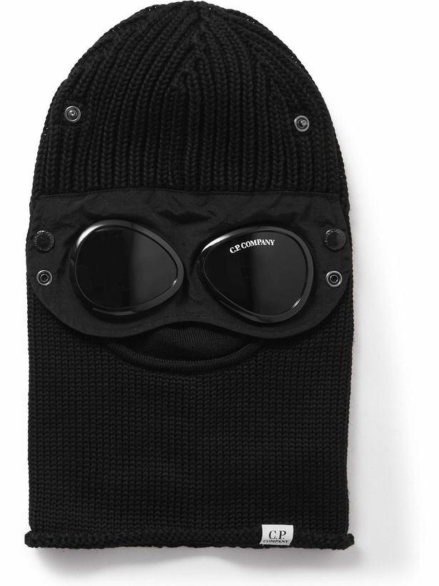 Photo: C.P. Company - Shell-Trimmed Ribbed Merino Wool Balaclava