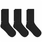 WTAPS Men's 05 Skivvies 3-Pack Sock in Black