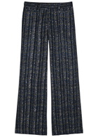 Missoni Striped Metallic-weave Trousers Blue