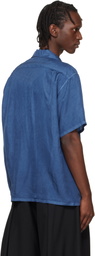 Toga Virilis Blue Cupra Stripe S/S Shirt