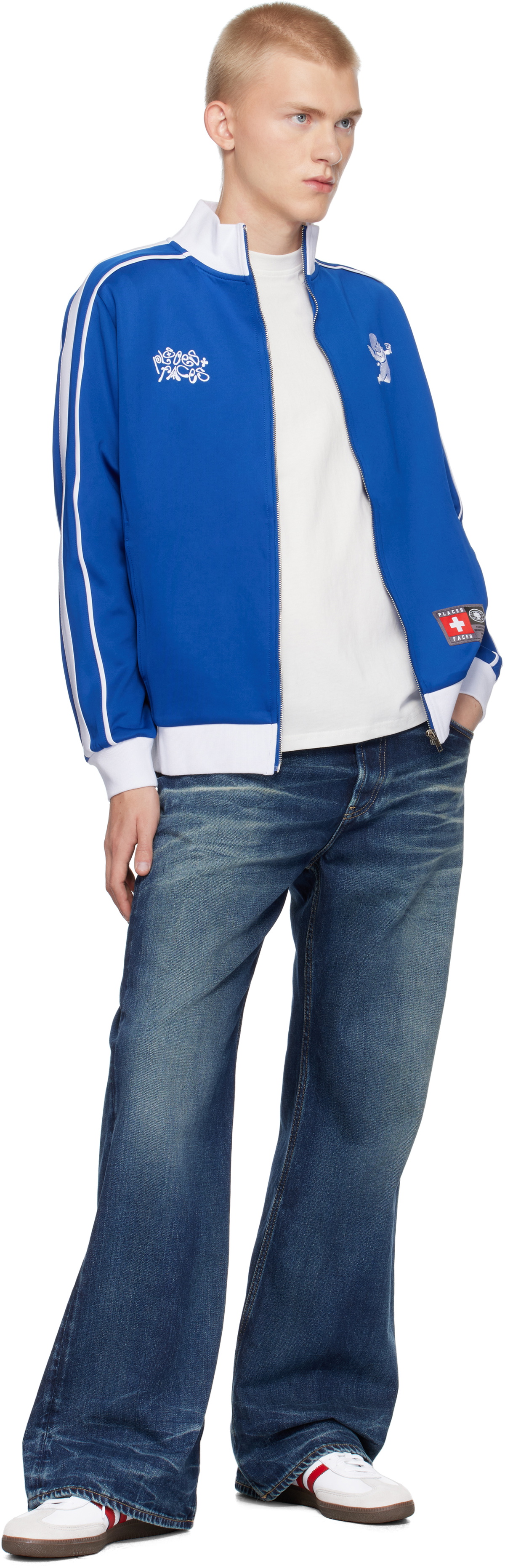 PLACES+FACES Blue 'P+F' FC Track Jacket