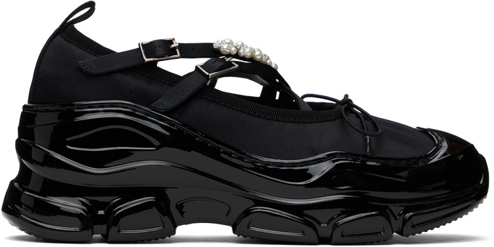 Photo: Simone Rocha Black Beaded Tracker Ballerina Sneakers