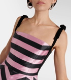 Rebecca Vallance Jocelyn striped midi dress