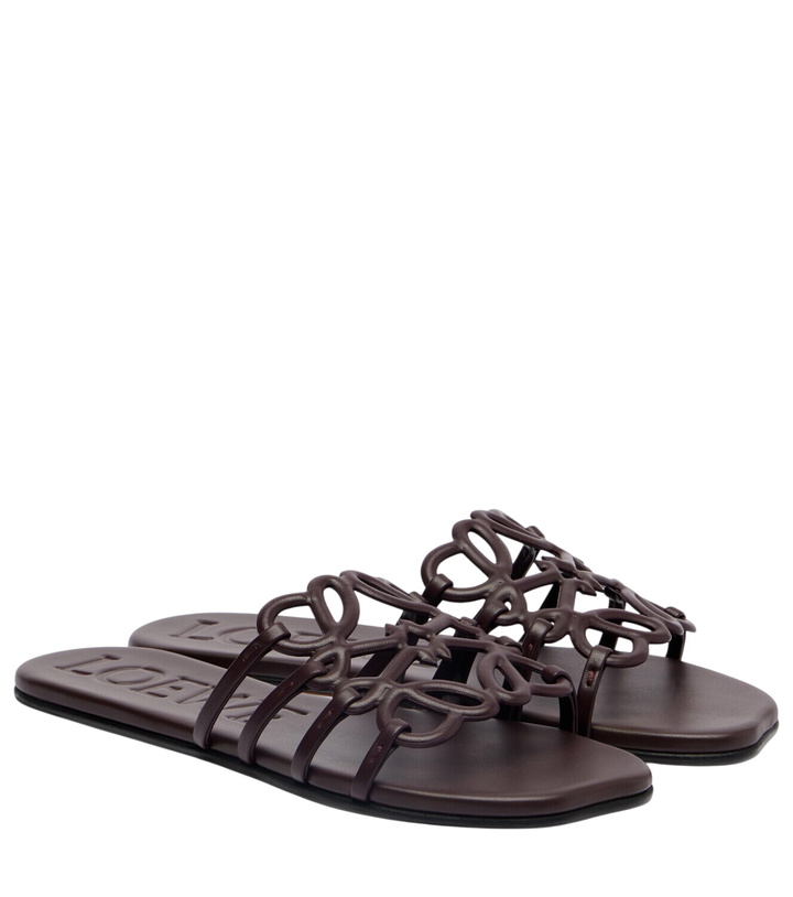 Photo: Loewe Petal Anagram leather slides