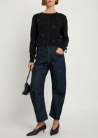 Tory Burch Embellished Wool and Cashmere-blend Cardigan Black