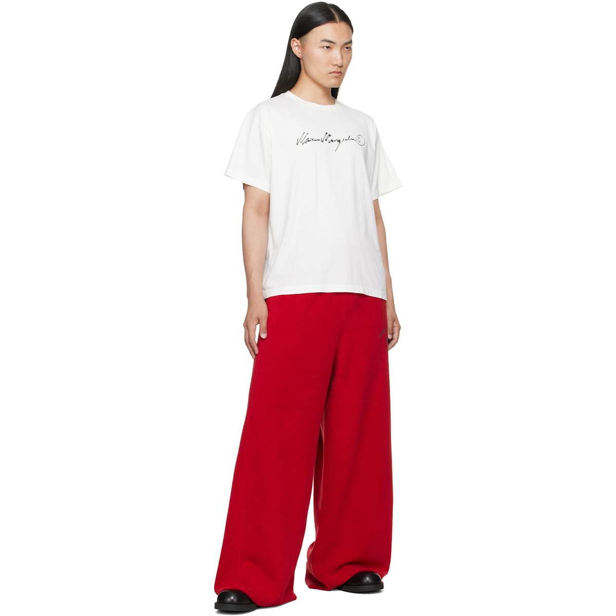 MM6 Maison Margiela Off-White Overdyed Jersey T-shirt