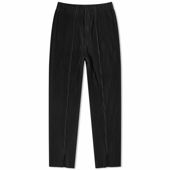 Photo: Homme Plissé Issey Miyake Men's Pleated Split Front Pant in Black