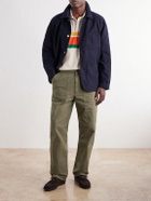Drake's - Straight-Leg Drawstring Cotton-Twill Trousers - Green