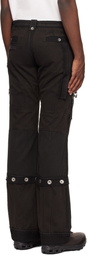 HYEIN SEO Black Convertible Patchwork Trousers
