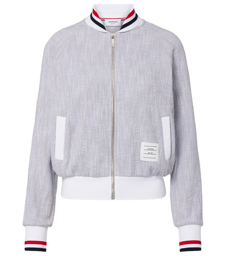 Photo: Thom Browne Cotton-blend bomber jacket