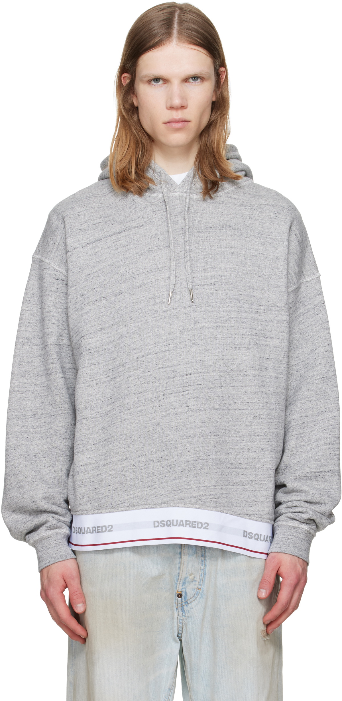 Dsquared2 Gray Dsquared2 Signature Relax Fit Zipped Hoodie Dsquared2