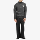 Wood Wood Men's AA Half Zip Knit in Charcoal