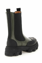 Ganni Leather Mid Chelsea Boots