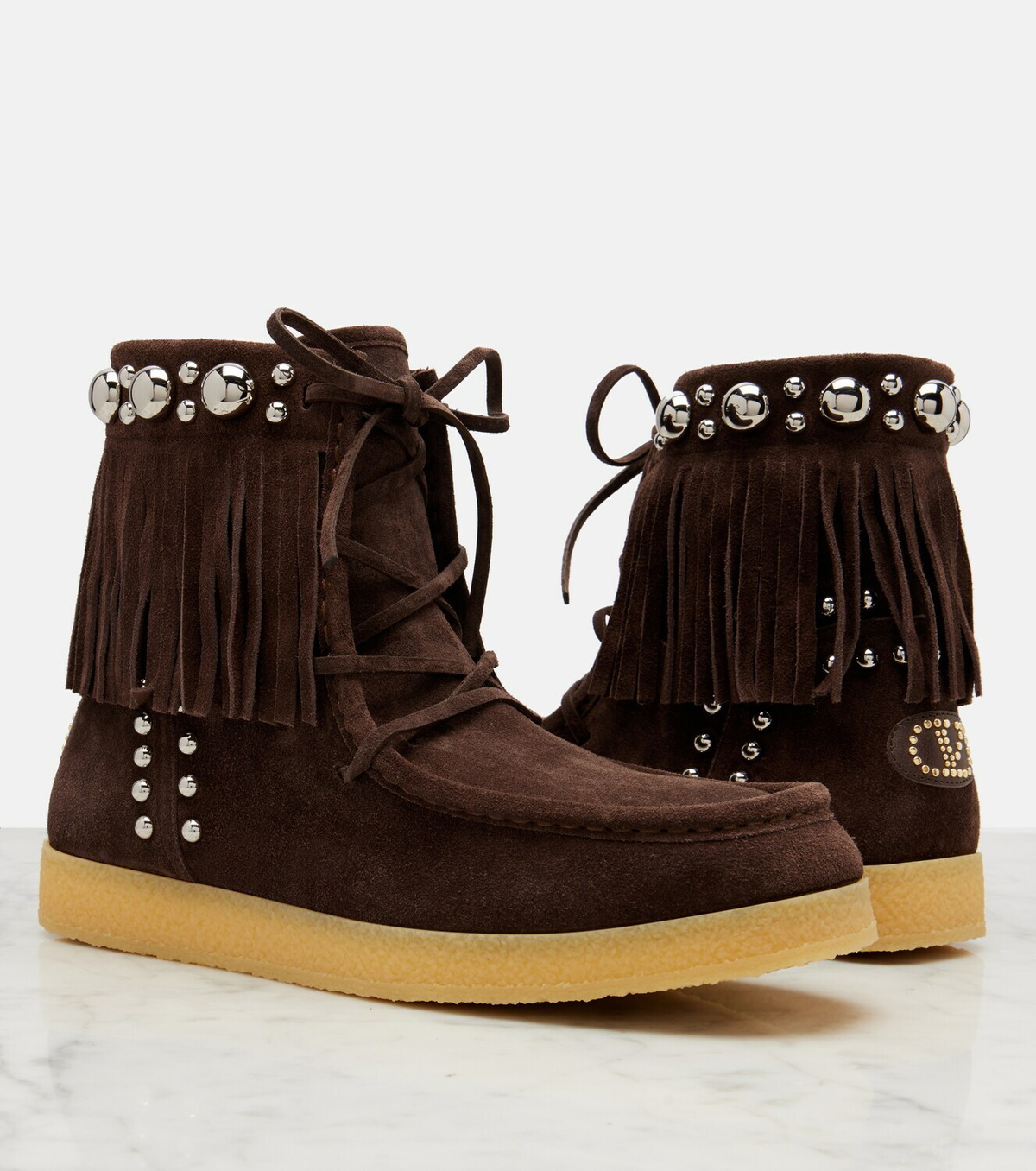 Valentino Garavani Nellcôte studded suede ankle boots