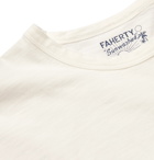 Faherty - Striped Cotton-Jersey T-Shirt - White