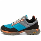 ROA Men's Double Neal Mesh Hiking Sneakers in Grey/Turquoise