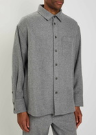 The Elder Statesman Wool-blend Overshirt Grey