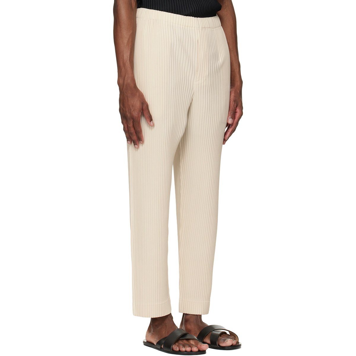 HOMME PLISSÉ ISSEY MIYAKE Beige Monthly Colors March Trousers