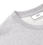 AMI - Terry-Detailed Loopback Cotton-Jersey Sweatshirt - Men - Gray