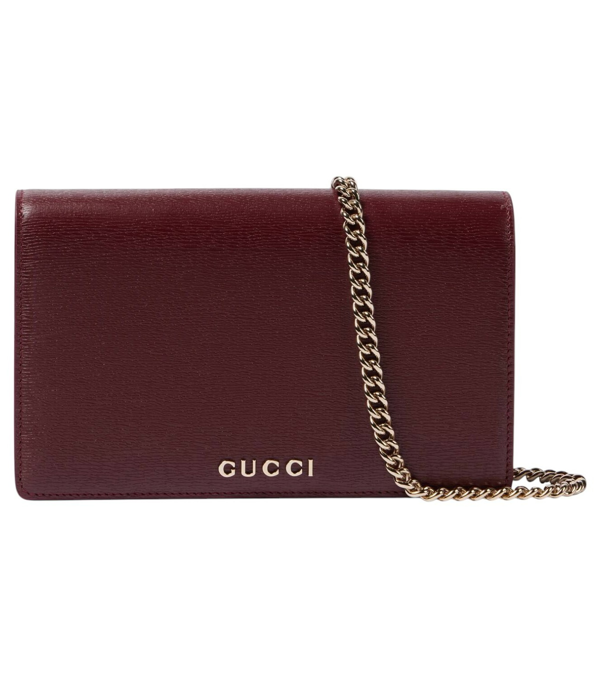 Gucci Gucci Script leather wallet on chain Gucci