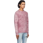 Amiri Burgundy Tie-Dye Marble Sweater