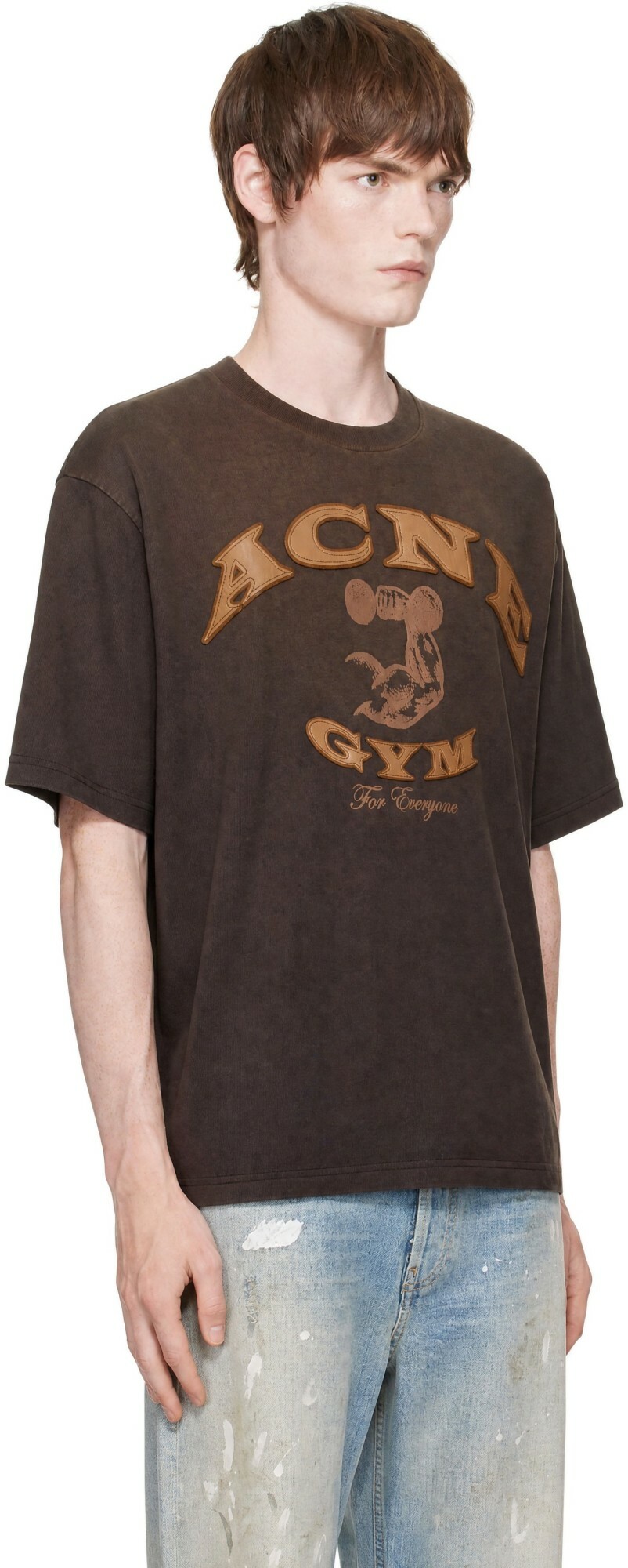 Acne Studios Brown Logo T-shirt